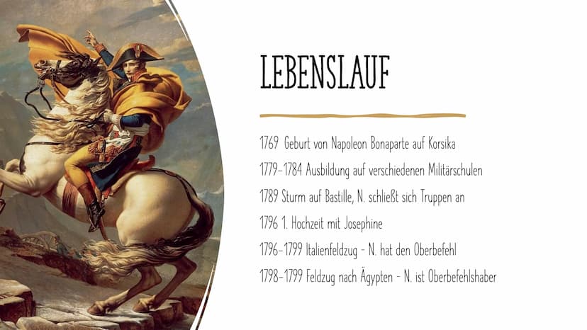 NAPOLEON BONAPARTE
Hat Napoleon die Revolution vollendet - oder hat er sie zerstört? GLIEDERUNG
Wer war eigentlich Napoleon
Lebenslauf
1.
2
