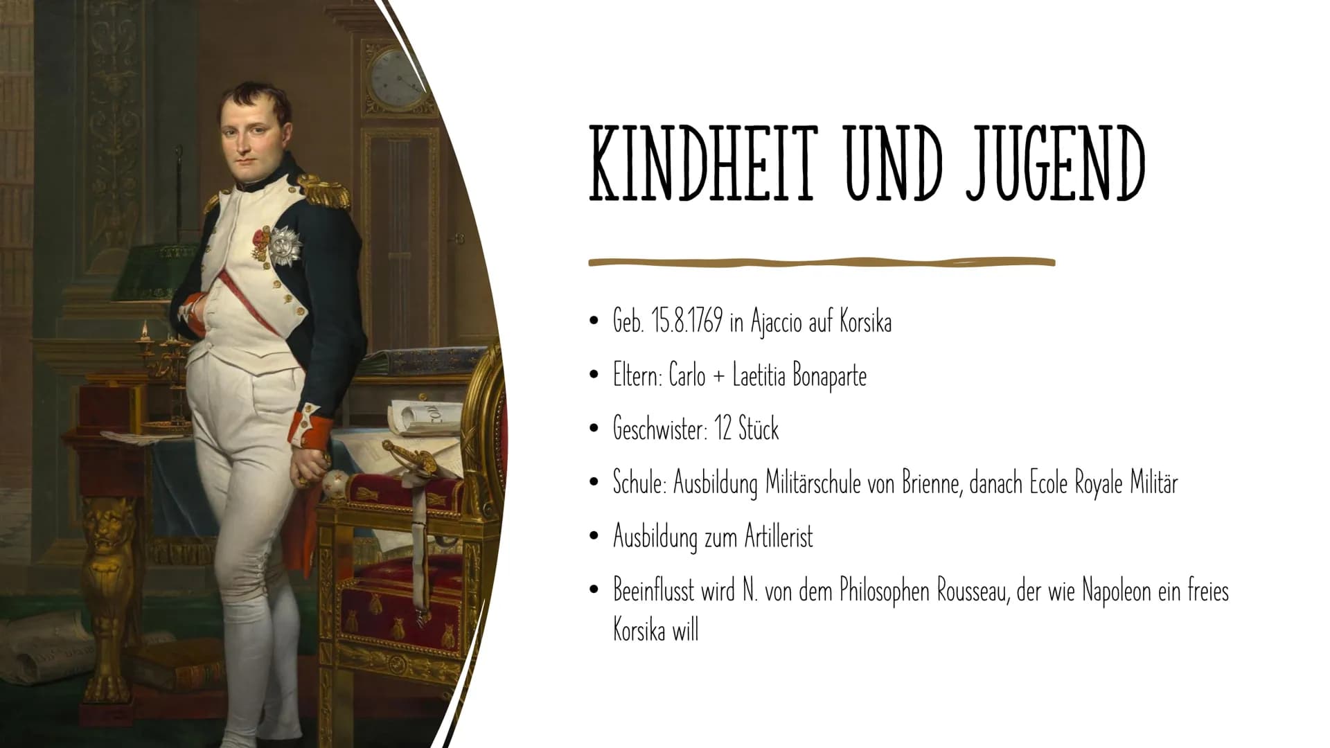 NAPOLEON BONAPARTE
Hat Napoleon die Revolution vollendet - oder hat er sie zerstört? GLIEDERUNG
Wer war eigentlich Napoleon
Lebenslauf
1.
2
