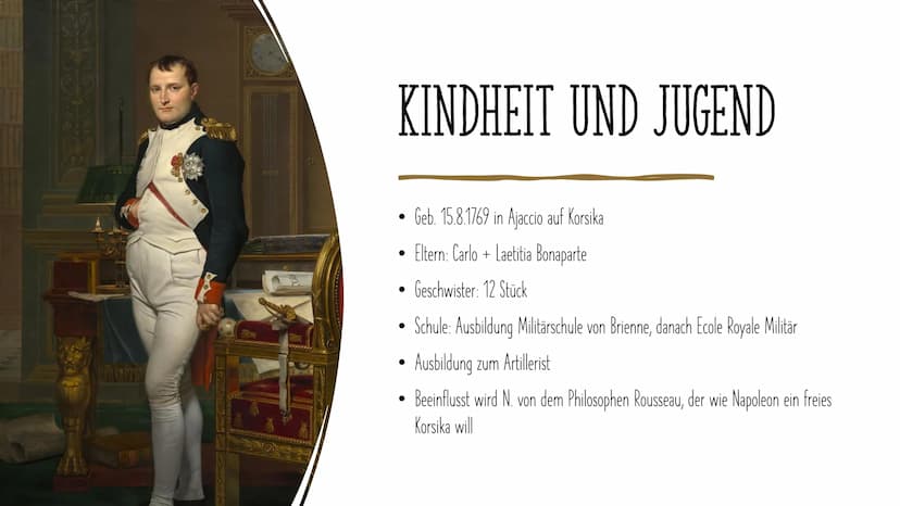 NAPOLEON BONAPARTE
Hat Napoleon die Revolution vollendet - oder hat er sie zerstört? GLIEDERUNG
Wer war eigentlich Napoleon
Lebenslauf
1.
2
