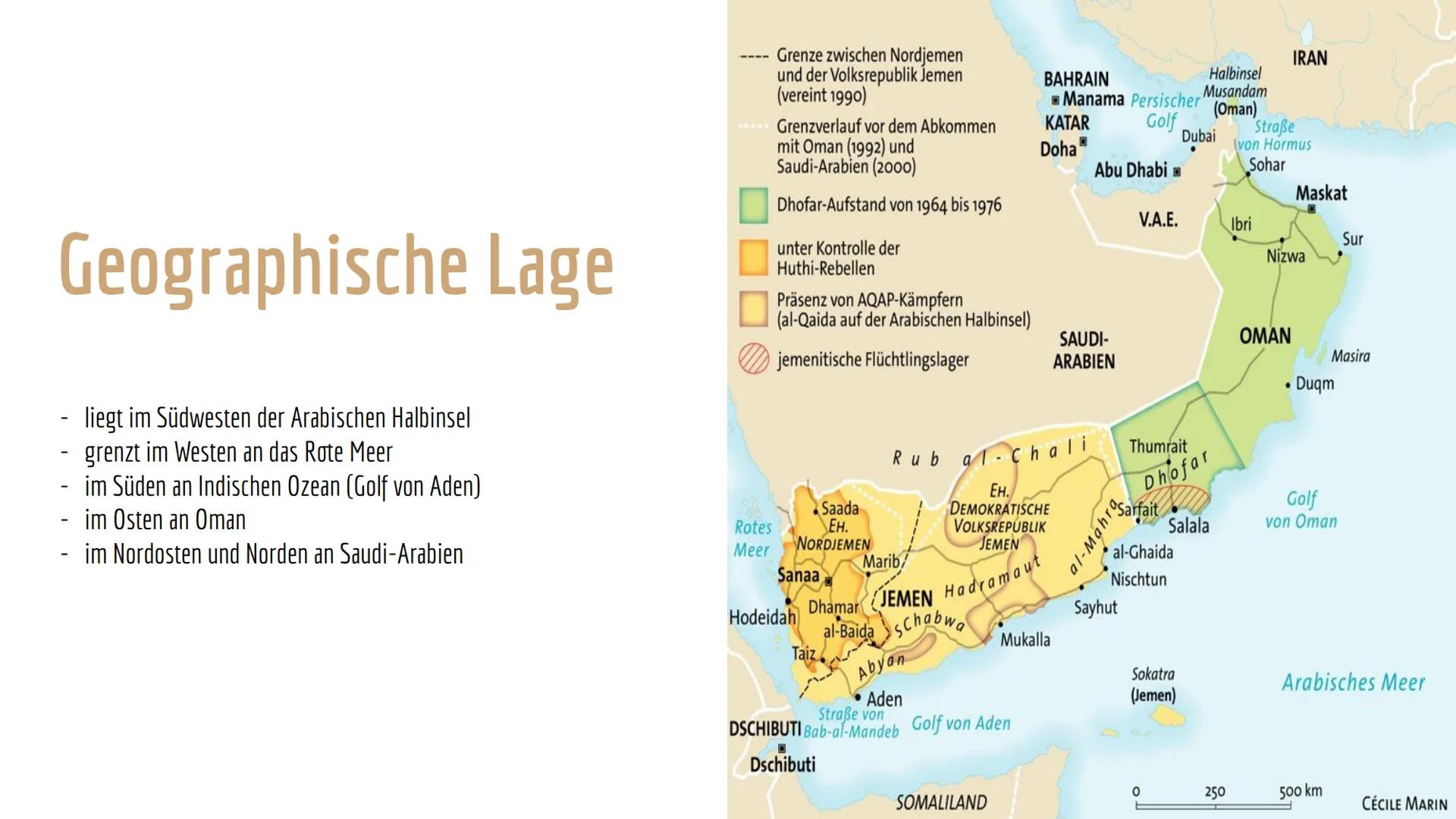 Konflikt in Jemen
888000 Inhaltsverzeichnis
- Lage
- Entwicklung des Konflikts
- Humanitäre Lage
- zentrale Konfliktfelder (Wirtschaft, Reli