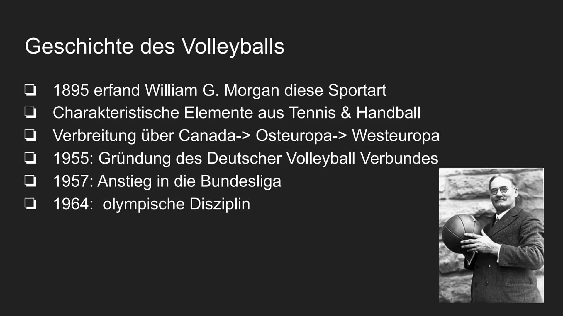 Volleyball
Sport Gliederung
Theorie:
Geschichte des Volleyballs
Allgemeines
Voraussetzungen
Spielfläche
Regeln
Praxis:
□ Aufwärmen
Unteres u