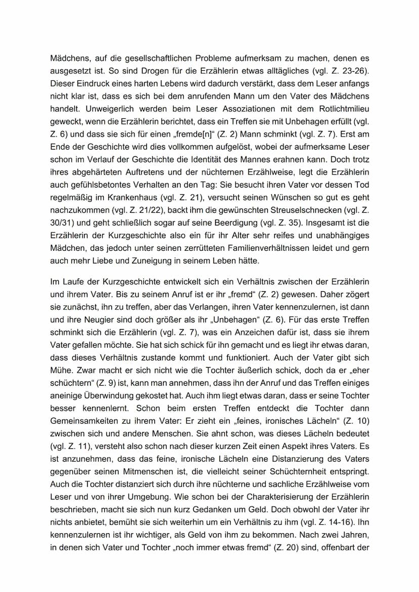 5
10
15
20
25
30
35
Julia Franck: Streuselschnecke (2000)
Der Anruf kam, als ich vierzehn war. Ich wohnte seit einem Jahr nicht mehr bei
mei