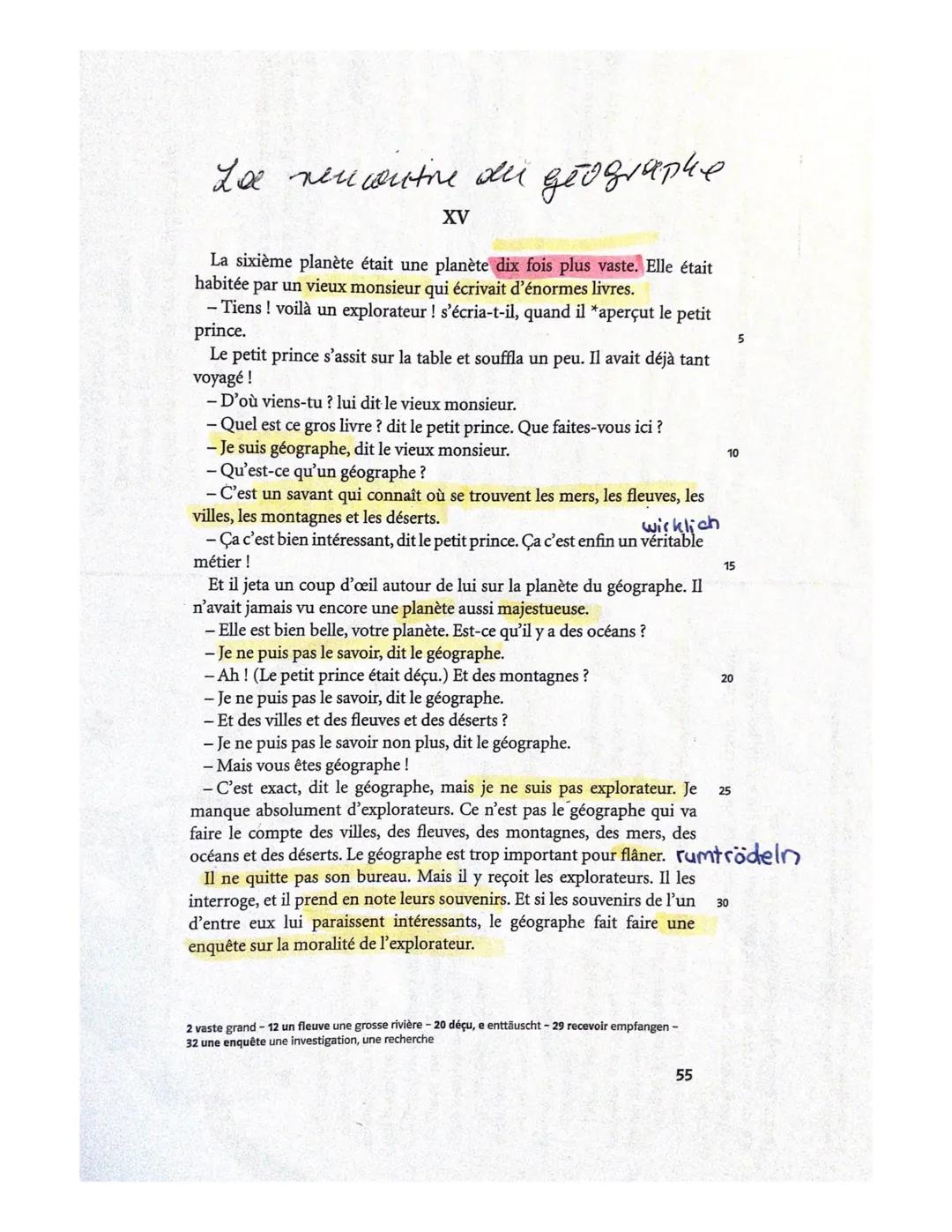 LK11 Französisch
Interrogation écrite no 2 20 mai 2020
Luisa Sommer
Sujet: Antoine de Saint-Exupéry
Le Petit Prince
Extrait de texte: chapit
