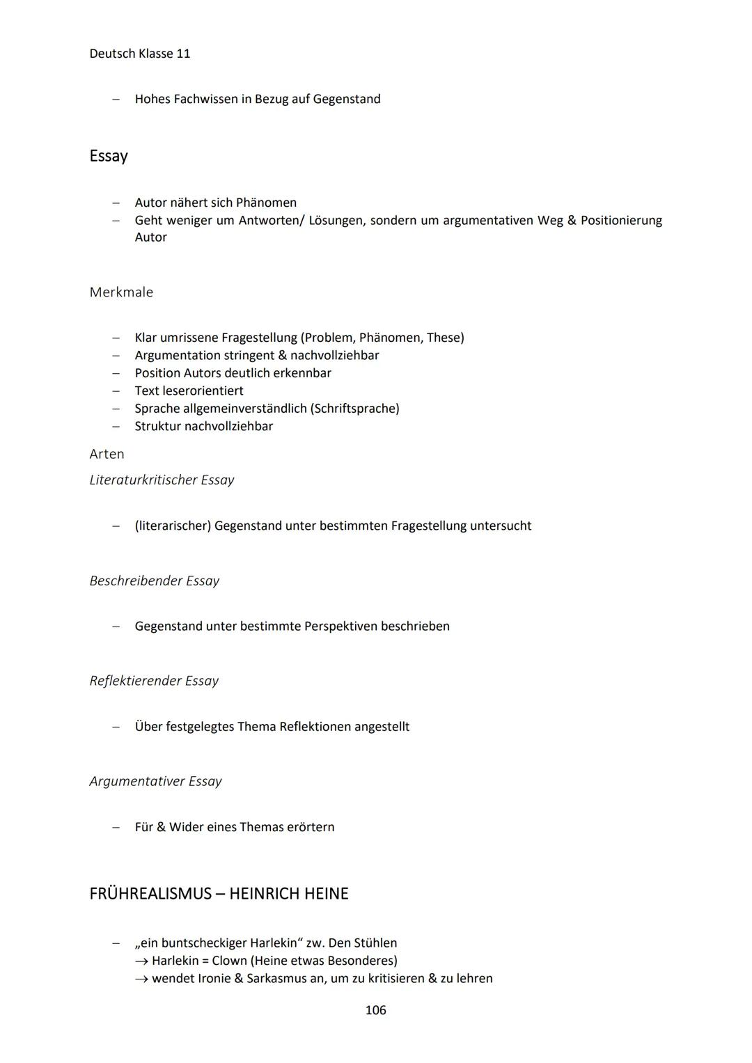 Deutsch Klasse 11
RÜCKBLICK KLASSE 10
Barock/Barockmusik
Begriff für die Epoche von etwa 1600 1750 (etwa Gleichlaufend mit der europäischen
