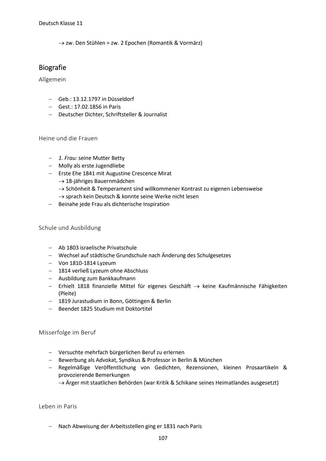 Deutsch Klasse 11
RÜCKBLICK KLASSE 10
Barock/Barockmusik
Begriff für die Epoche von etwa 1600 1750 (etwa Gleichlaufend mit der europäischen
