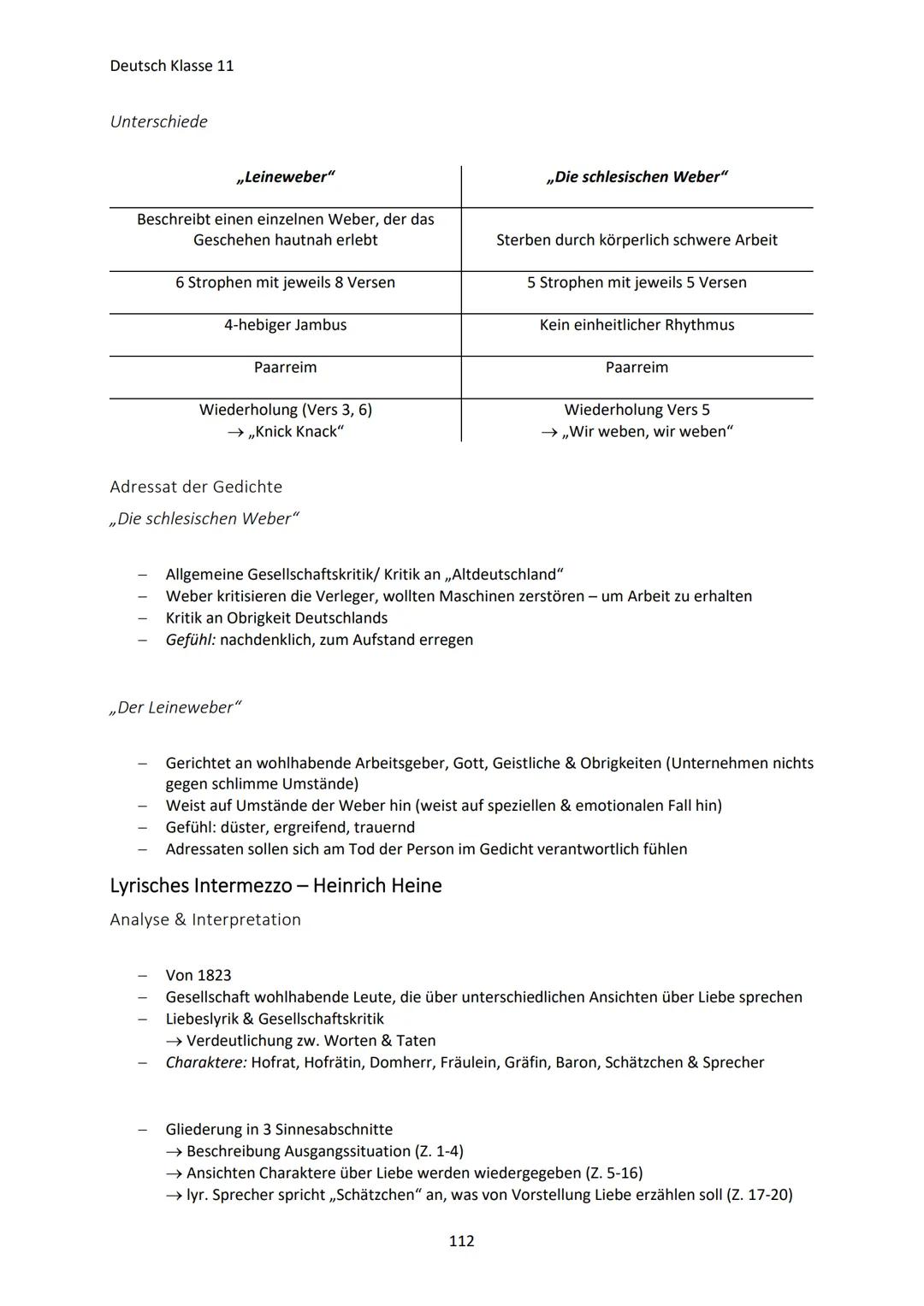 Deutsch Klasse 11
RÜCKBLICK KLASSE 10
Barock/Barockmusik
Begriff für die Epoche von etwa 1600 1750 (etwa Gleichlaufend mit der europäischen
