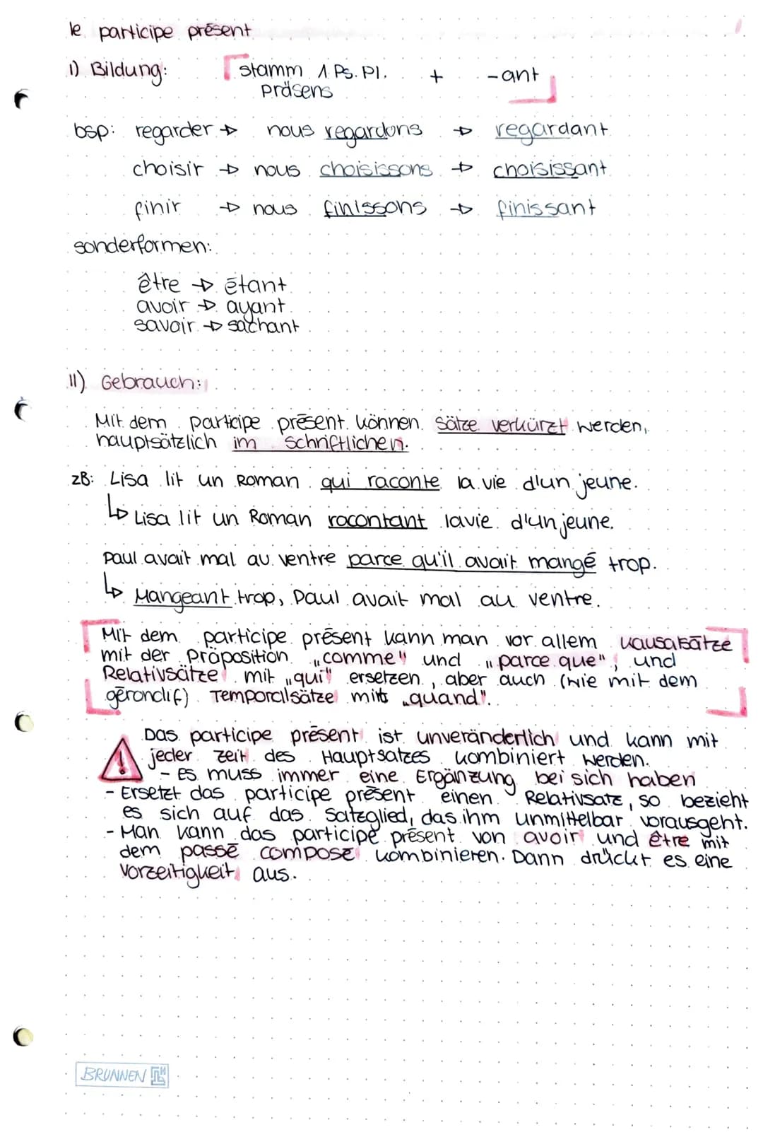 französisch
Themen:
- Infinitivsätze
le passif
- le participe présent.
- le gêrandif
Infinitivsätze
1).
pour + infinitif
(Zweck /Absicht, "u