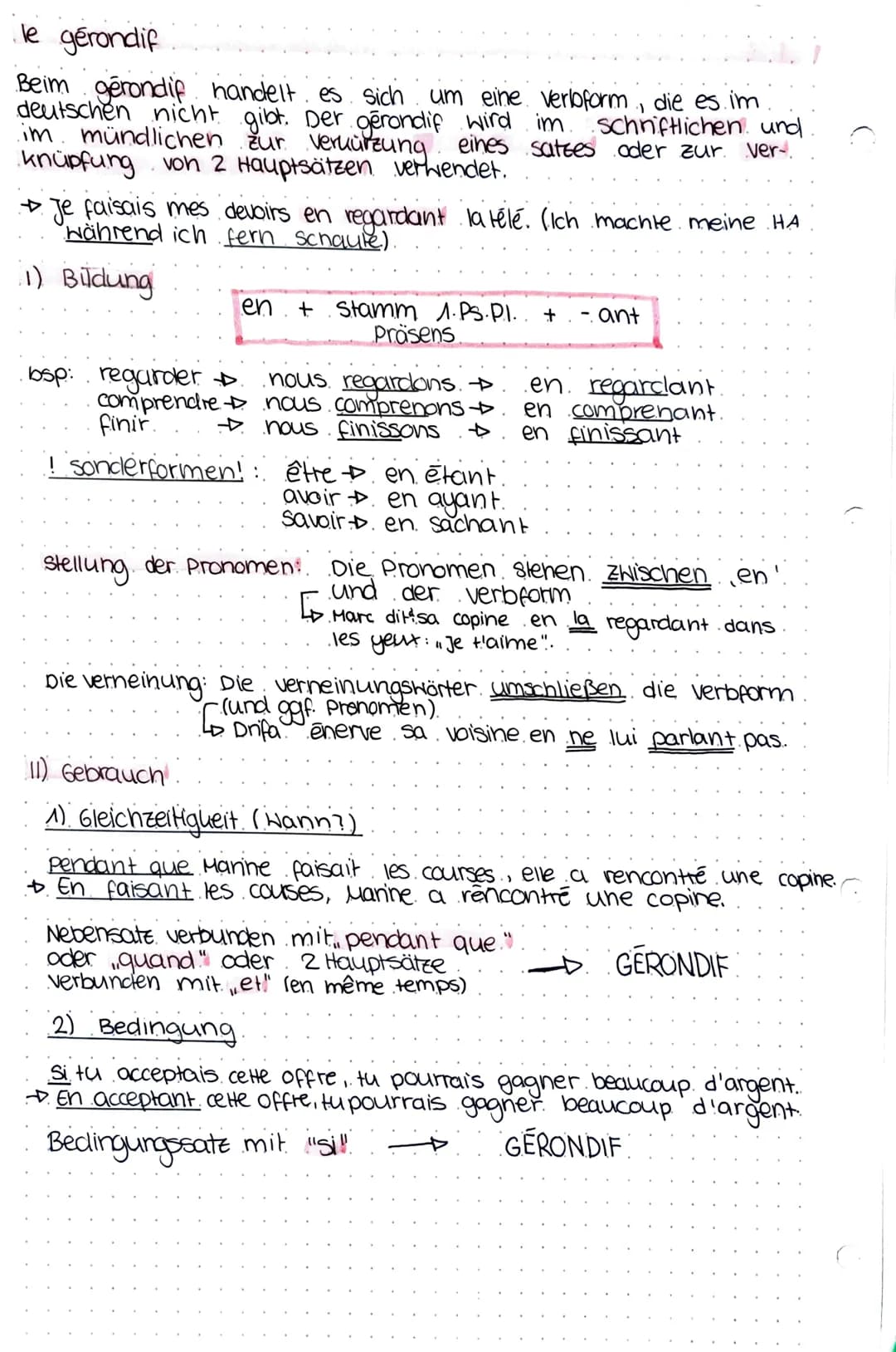französisch
Themen:
- Infinitivsätze
le passif
- le participe présent.
- le gêrandif
Infinitivsätze
1).
pour + infinitif
(Zweck /Absicht, "u