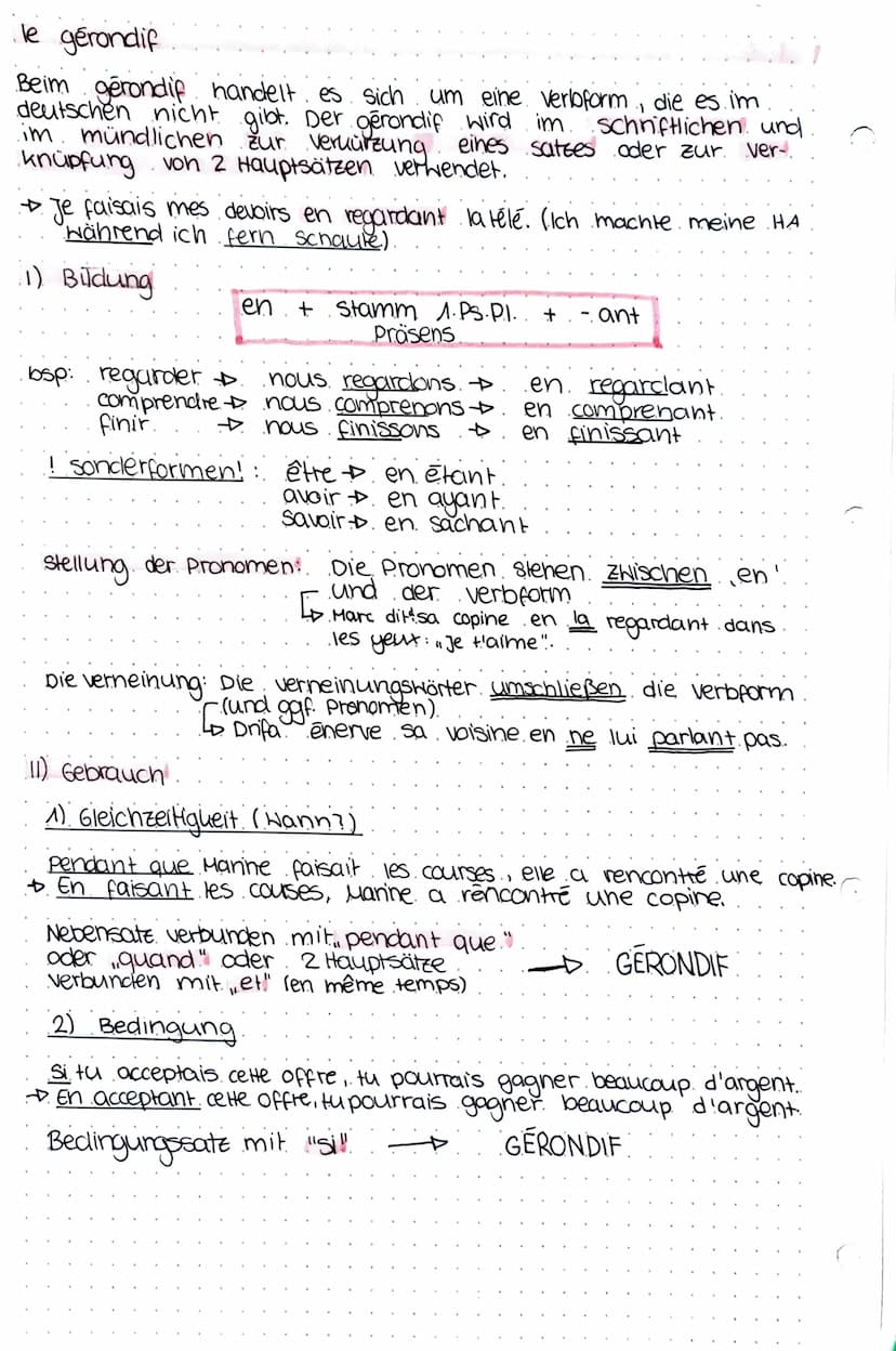 französisch
Themen:
- Infinitivsätze
le passif
- le participe présent.
- le gêrandif
Infinitivsätze
1).
pour + infinitif
(Zweck /Absicht, "u
