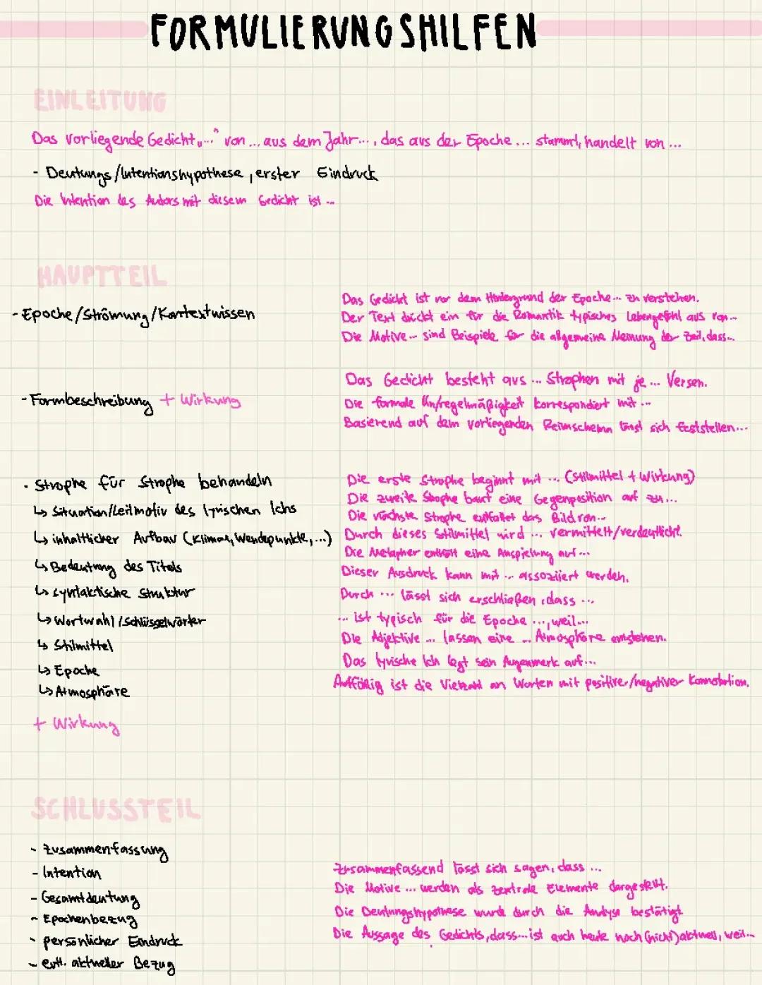 Gedichtanalyse / Gedichtvergleich 