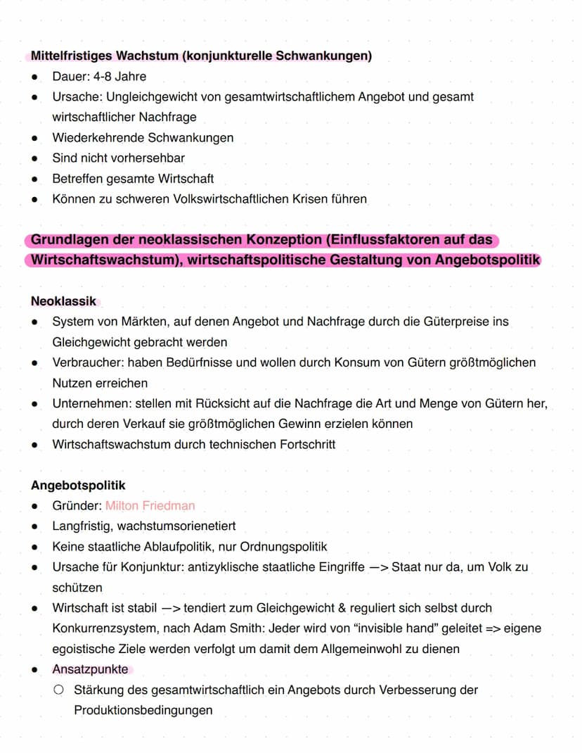 Politik und Wirtschaft 22
Q2.1 Konjunkturanalyse und Konjunkturpolitik - Herausforderungen
prozessorientierter Wirtschaftspolitik
Beobachtun