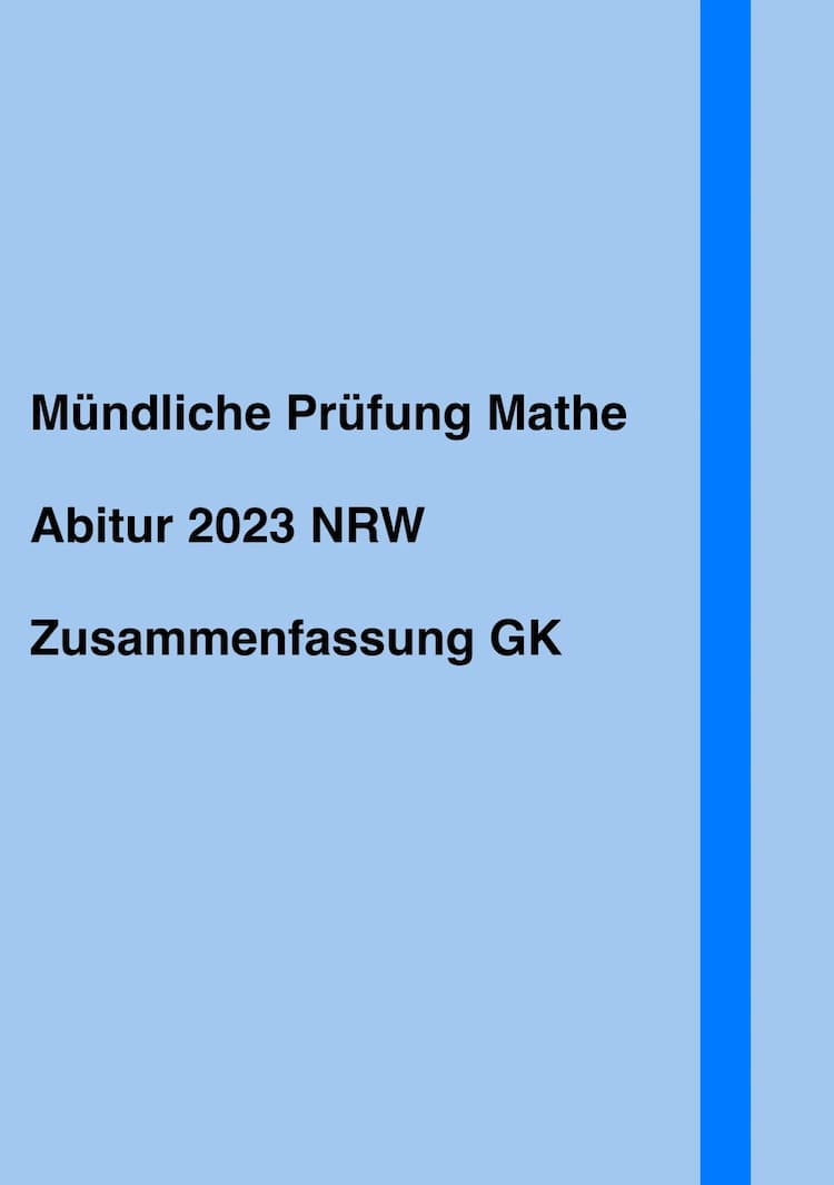 Know Abitur 2023 Mündliche Zusammenfassung aller Themen Prüfung GK NRW thumbnail