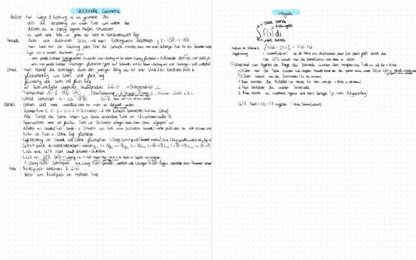 Mündliche Prüfung Mathe
Abitur 2023 NRW
Zusammenfassung GK Vektorielle Geometrie
Vektor hat Lange & Richtung, ist ein genchteter Pleil
- ste