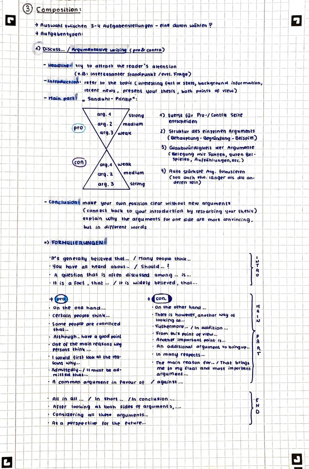 J
-
3
C
JI
Aufbau:
insg. 345 min
Listening comprehension (30 min 20%)
2 Text analysis (35%)
→ Auswahl zwischen 'non-fictional' - & fictional