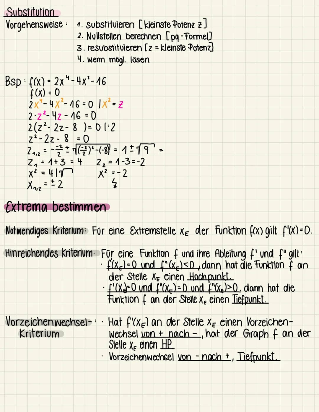 Differentialrechnung Zusammenfassung
Graphisch ableiten
((X) NEW
['(X) NEW
("0)
NEW
N- Nullstellen
E - Extrema
w - Wendepunkte
in allen Absc
