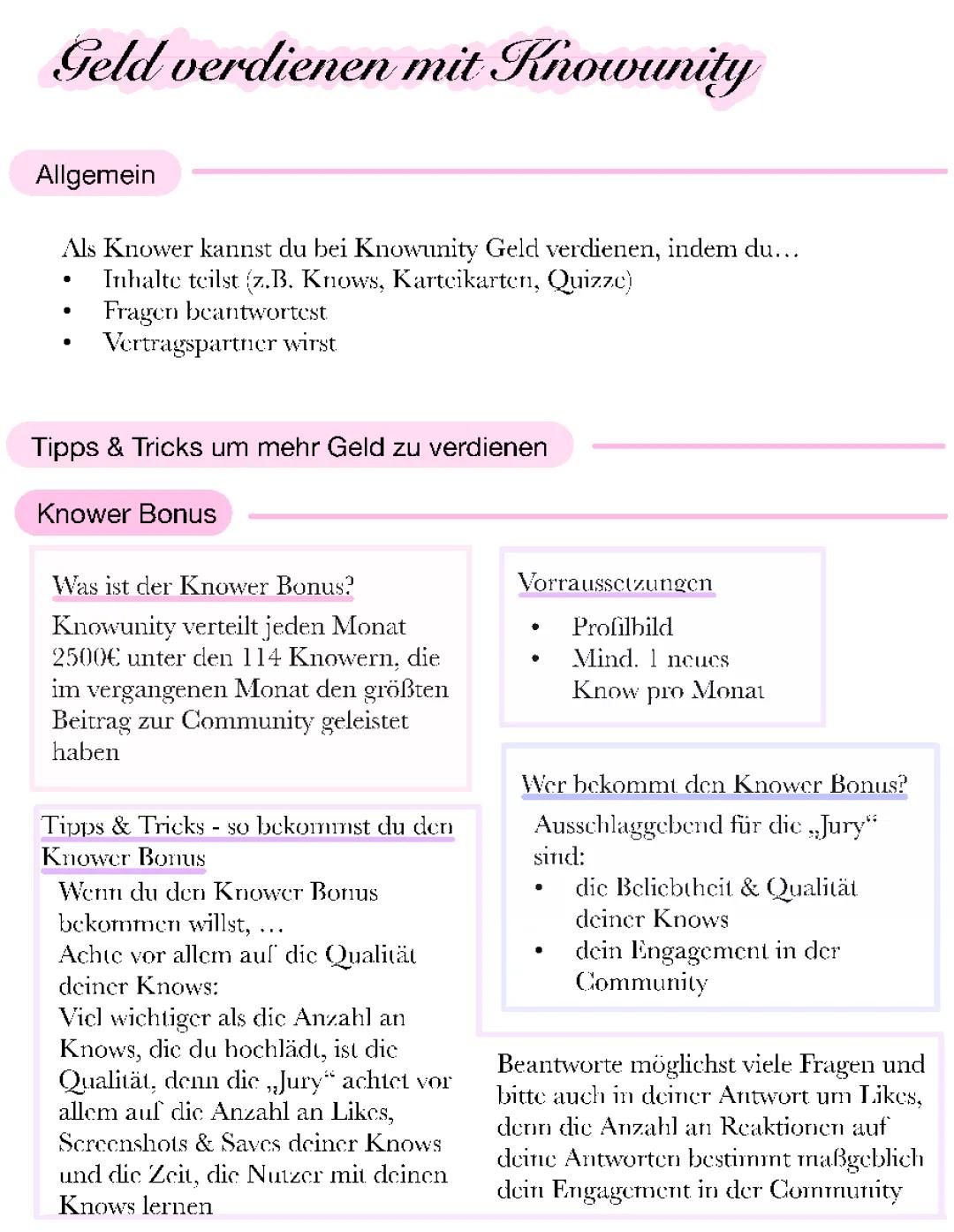 Geld verdienen mit Knowunity