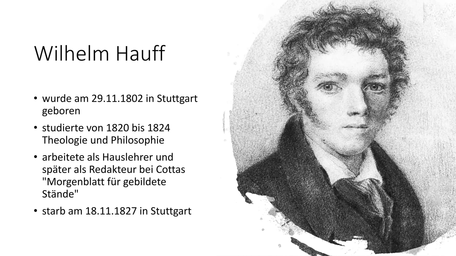 Kunstmärchen
in der Romantik Merkmale Kunstmärchen
• besitzen einen eindeutig zuordbaren
Autor
• sind oftmals komplexer als
Volksmärchen
●
v