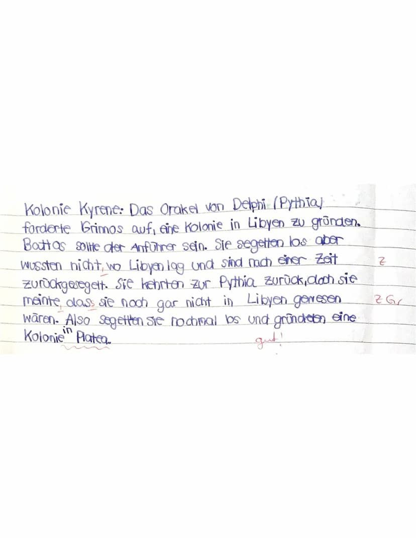 Geschichte Klasse G7b-Arbeit Nr. 1-Antikes Griechenland
Erwartungshorizont und Punkte - NAME
Alessia
Aufgabe 1-Sinnabschnitte
1-4-Auskundsch