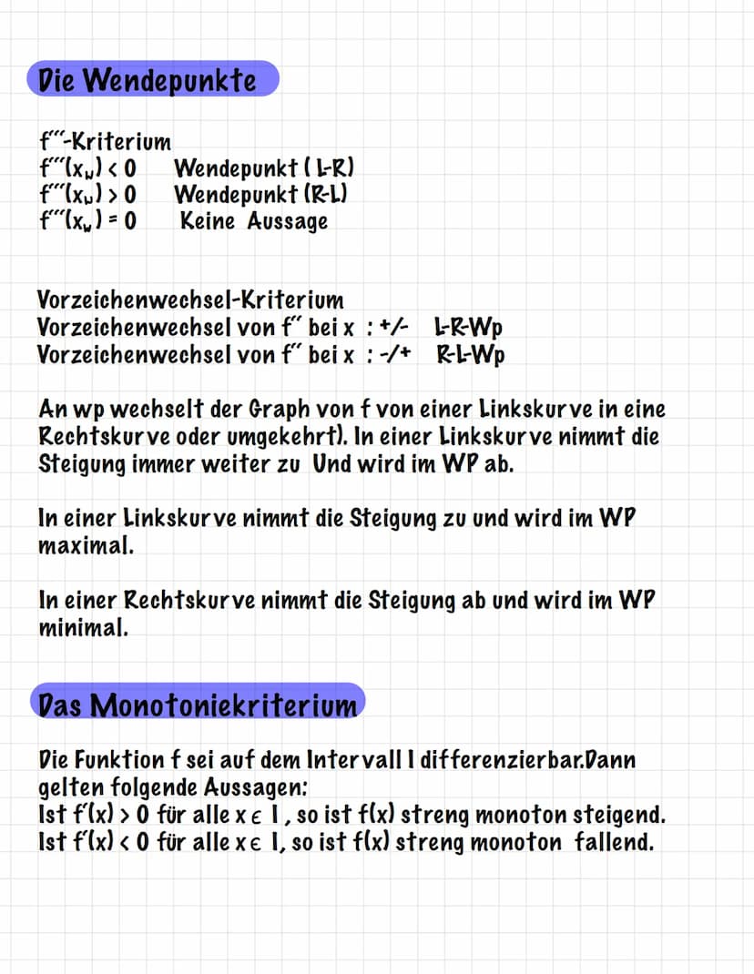 -3
Symmetrie
Der Term f(-x) wird berechnet und mit f(x) bzw. -f(x) verglichen:
f(-x)=f(x)
f(-x)=-f(x)
Achsensymmetrie zur y-Achse
Punktsymme