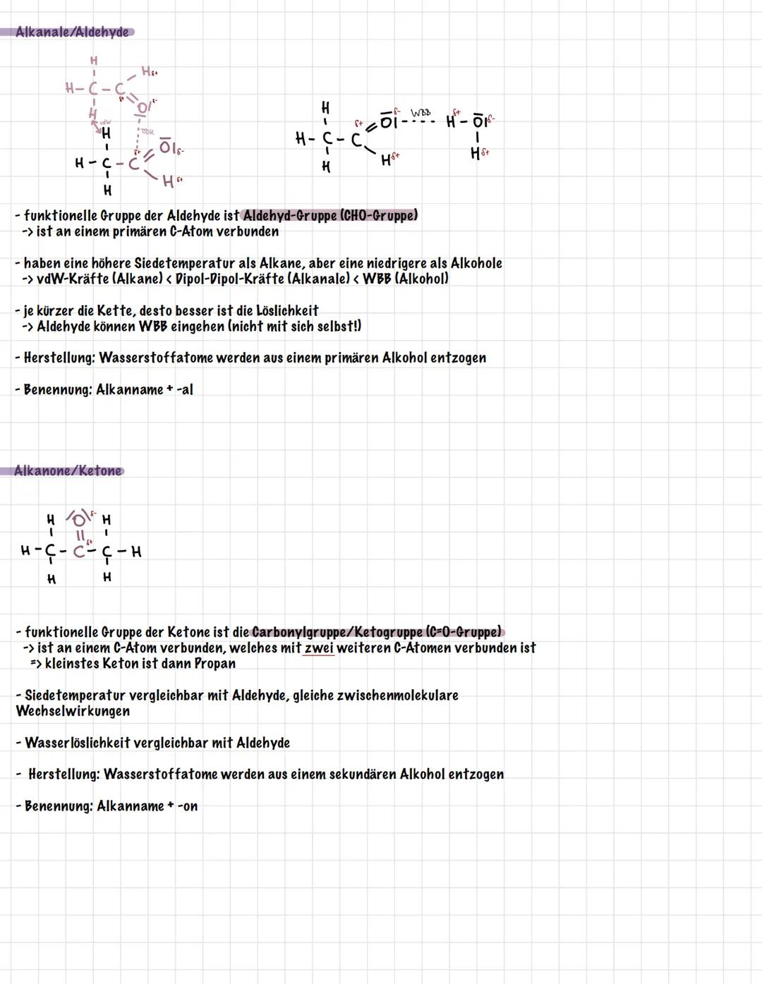 Alkane, Alkene, Alkine
CnHana
Pentan (C5H12)
H H H H H
I
I
I
I
1
H-C-C-C-C-C-H
1
1 I 1 I
HH H H H
Alkanole/Alkohole
Pentanol (Cs H4OH)
H
HH
