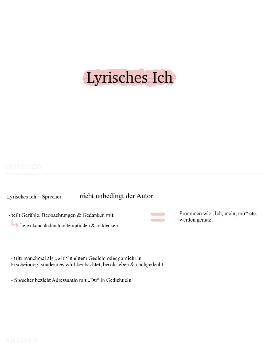 Lyrik Merkwissen