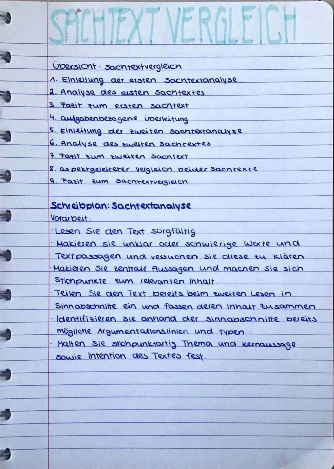 SHICHTEXT VERGLEICH
übersicht: sachtext vergleich
1. Einleitung der ersten sachtextanalyse
2. Analyse des ersten Sachtextes
3. Fazit zum ers