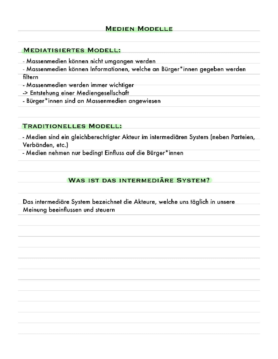 Medien Modelle
