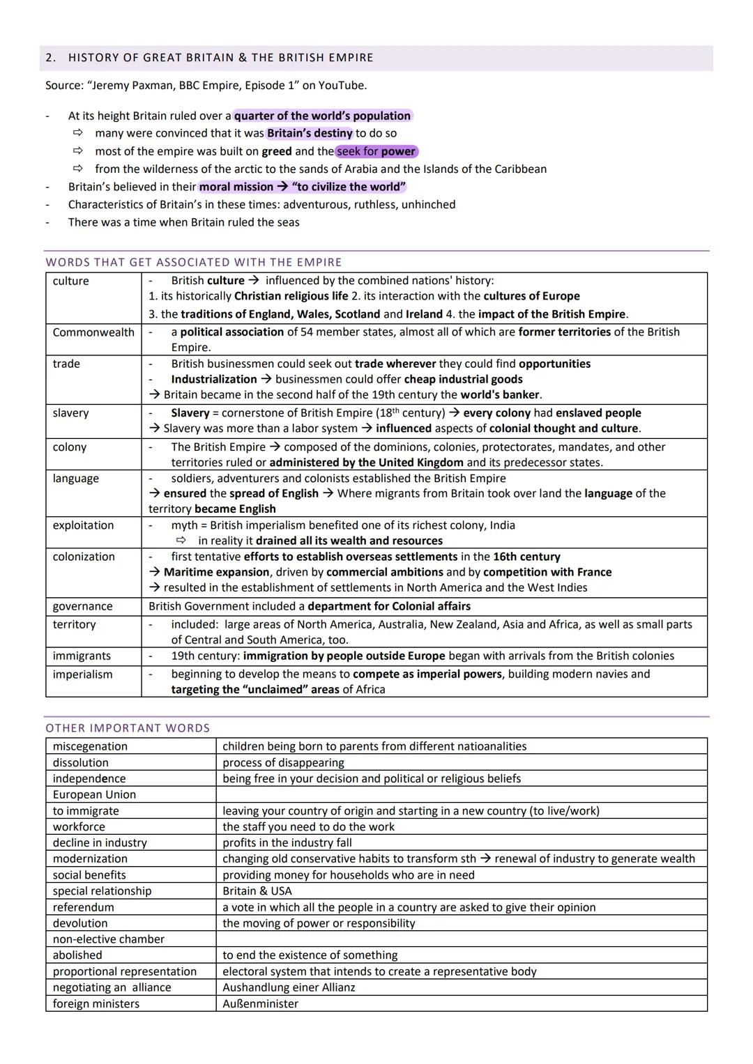 # ENGLISCH KLAUSUR 2 (Q2)

THEMEN

1. Robin Cook's speech
2. History of Great Britain & Empire
3. History of immigration
4. Important vocabu