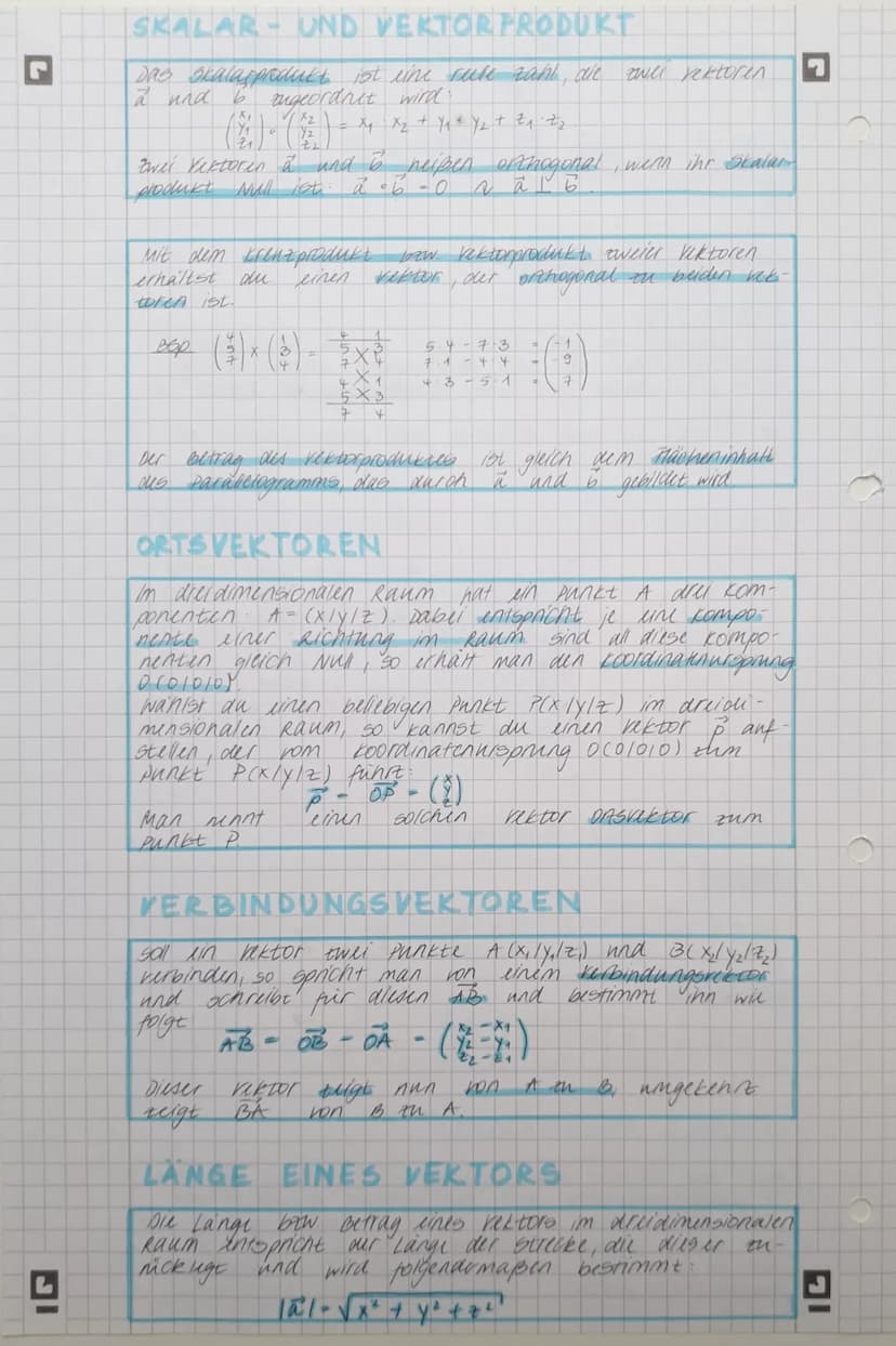 analytische
geometrie
ale gemeines
PERTOREN
Ein Vektor v mit drei koordinaten ist ein geordnetes
tahlentriper, das man als spaltenrektor sch