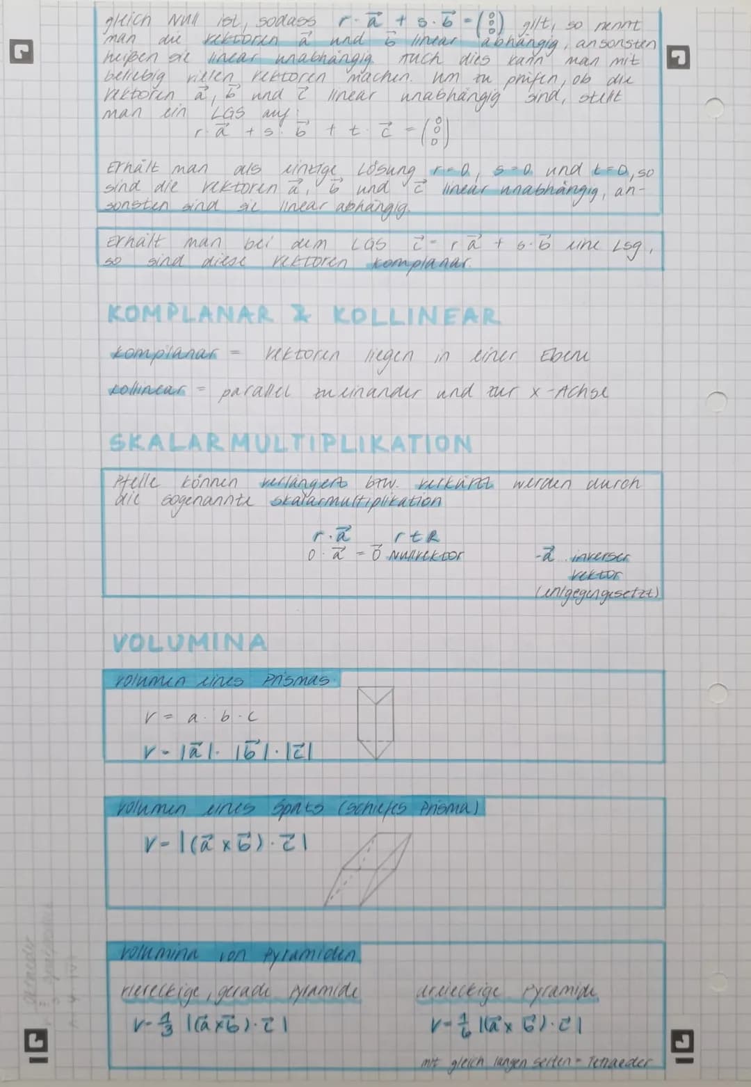 analytische
geometrie
ale gemeines
PERTOREN
Ein Vektor v mit drei koordinaten ist ein geordnetes
tahlentriper, das man als spaltenrektor sch