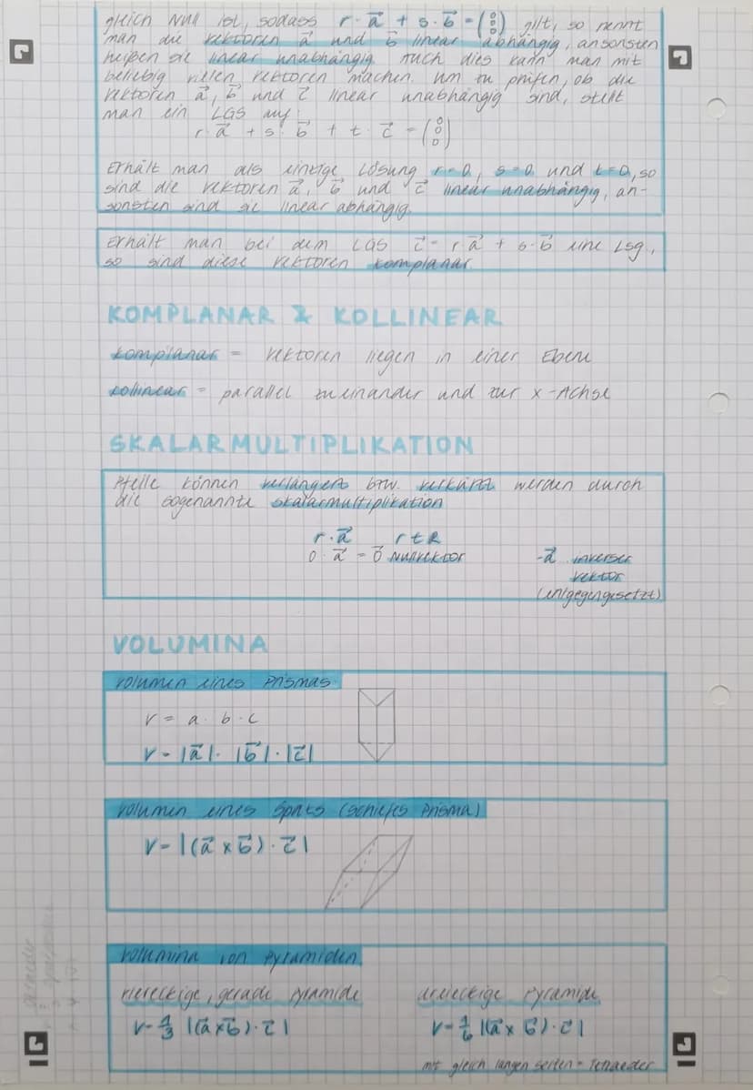 analytische
geometrie
ale gemeines
PERTOREN
Ein Vektor v mit drei koordinaten ist ein geordnetes
tahlentriper, das man als spaltenrektor sch