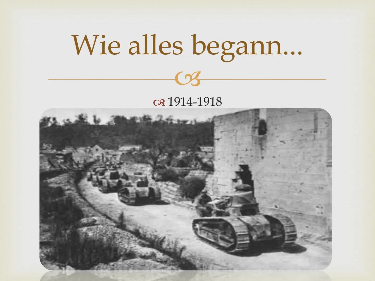 1. Weltkrieg Ablauf
Europa in 1900
>
Verbündungen
➤ Wie alles begann...
>Gewinner/Verlierer
► Folgen
Vor dem Krieg & nach dem Krieg Europa i