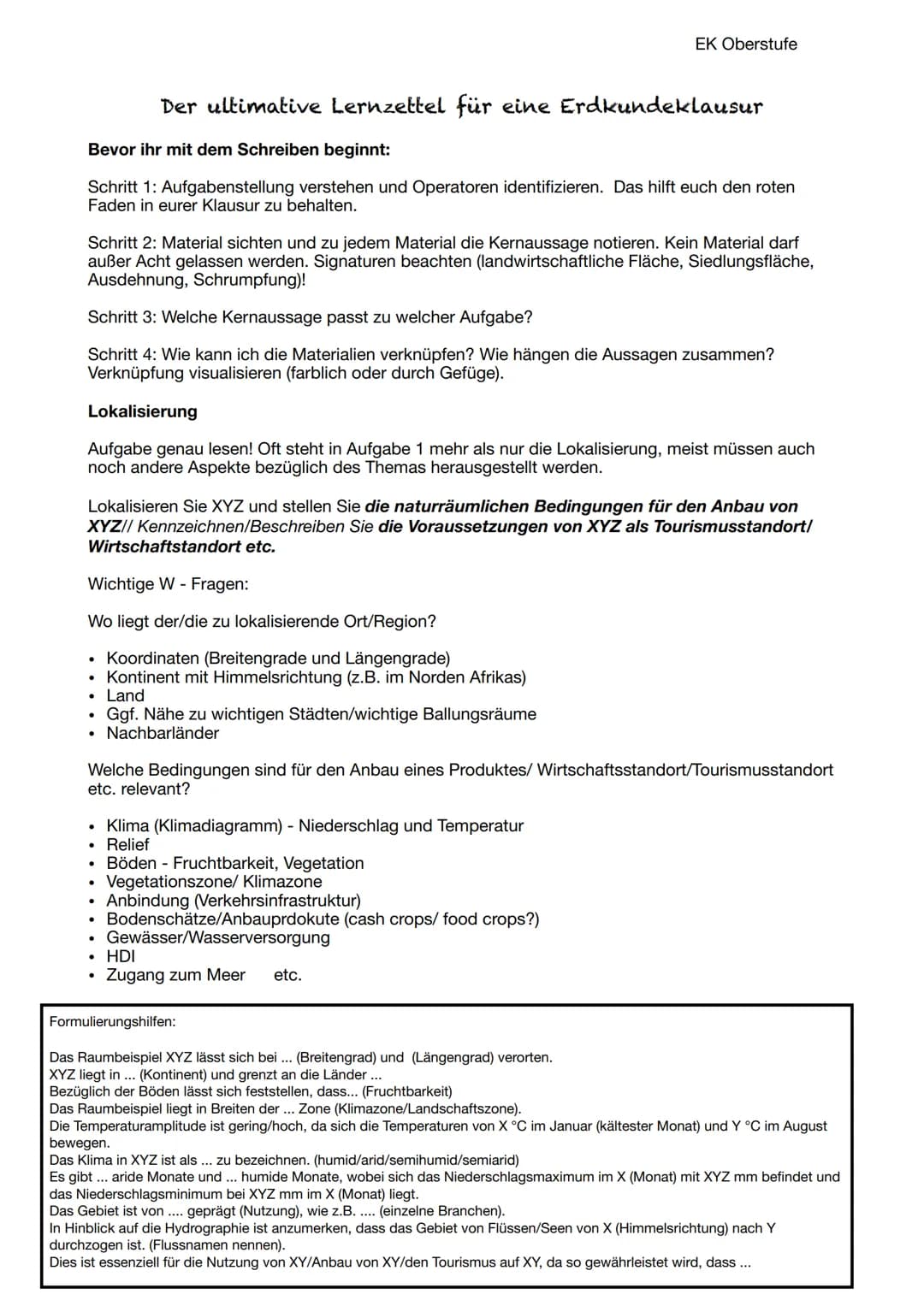 Bevor ihr mit dem Schreiben beginnt:
Schritt 1: Aufgabenstellung verstehen und Operatoren identifizieren. Das hilft euch den roten
Faden in 