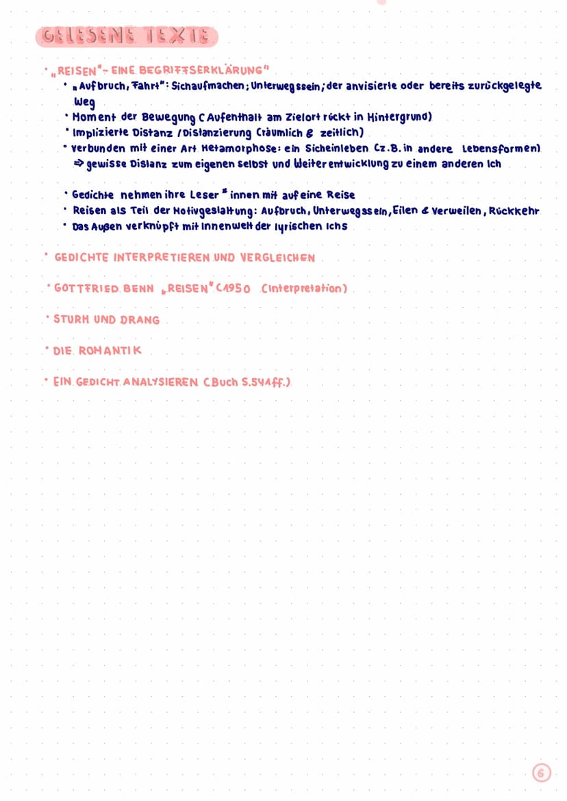 LYRIK
A. GEDICHTSANALYSE SCHREIBEN
2. HOTIVE DES REISENS.
3. EPOCHEN
→ Romantik
→Sturm und Drang
→Expressionismus
Neue Sachlichkeit
→ Modern
