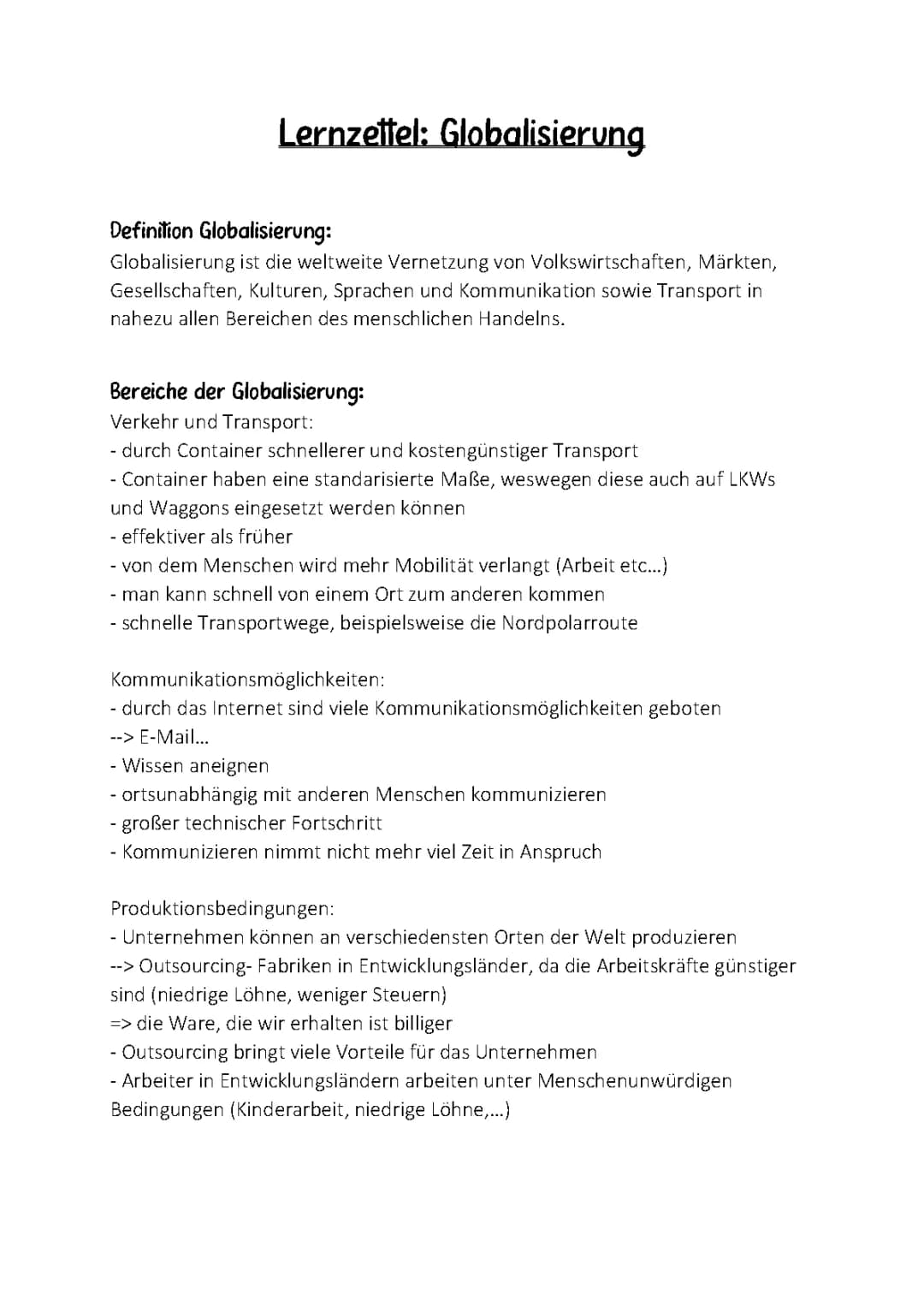 Globalisierung