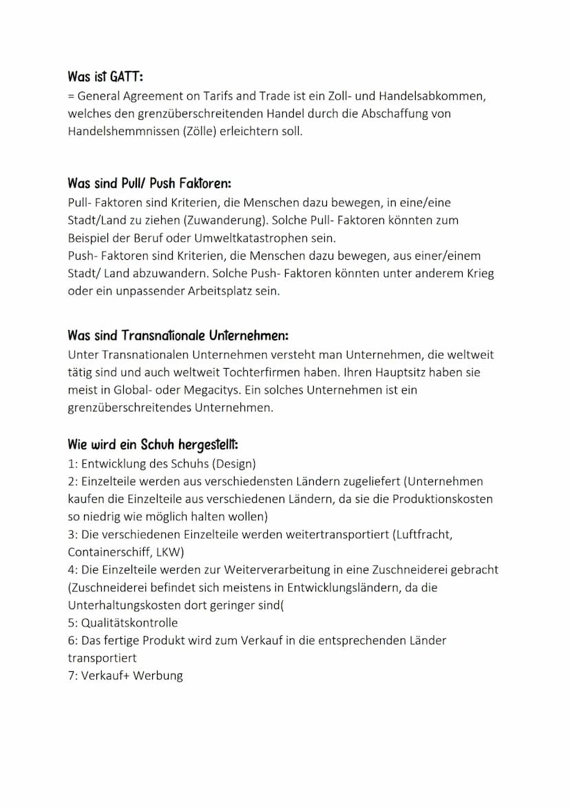 Lernzettel: Globalisierung
Definition Globalisierung:
Globalisierung ist die weltweite Vernetzung von Volkswirtschaften, Märkten,
Gesellscha