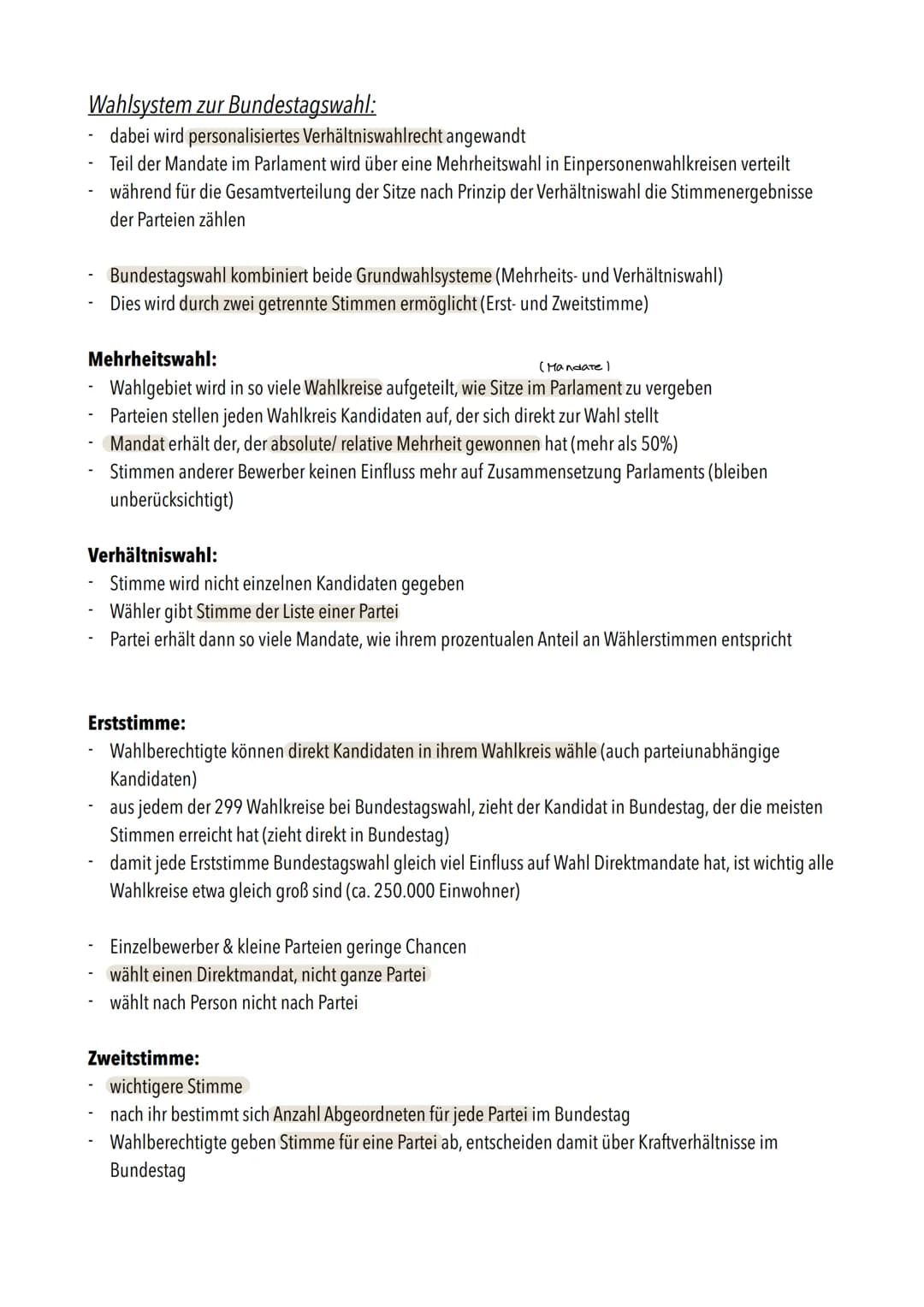 PoWi Klausur Nr.2/Q1
1. Parteien im politischen System
Definition Parteiendemokratie":
demokratisches System, indem politische Parteien ents