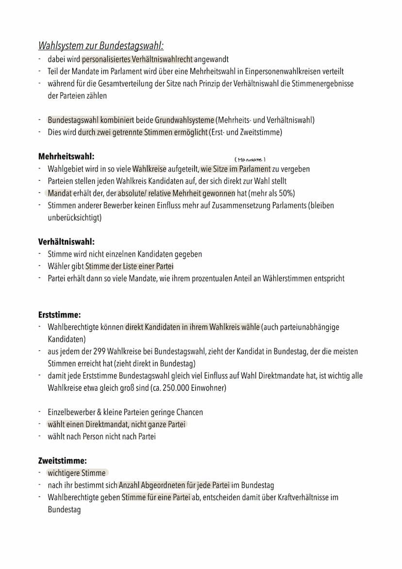 PoWi Klausur Nr.2/Q1
1. Parteien im politischen System
Definition Parteiendemokratie":
demokratisches System, indem politische Parteien ents