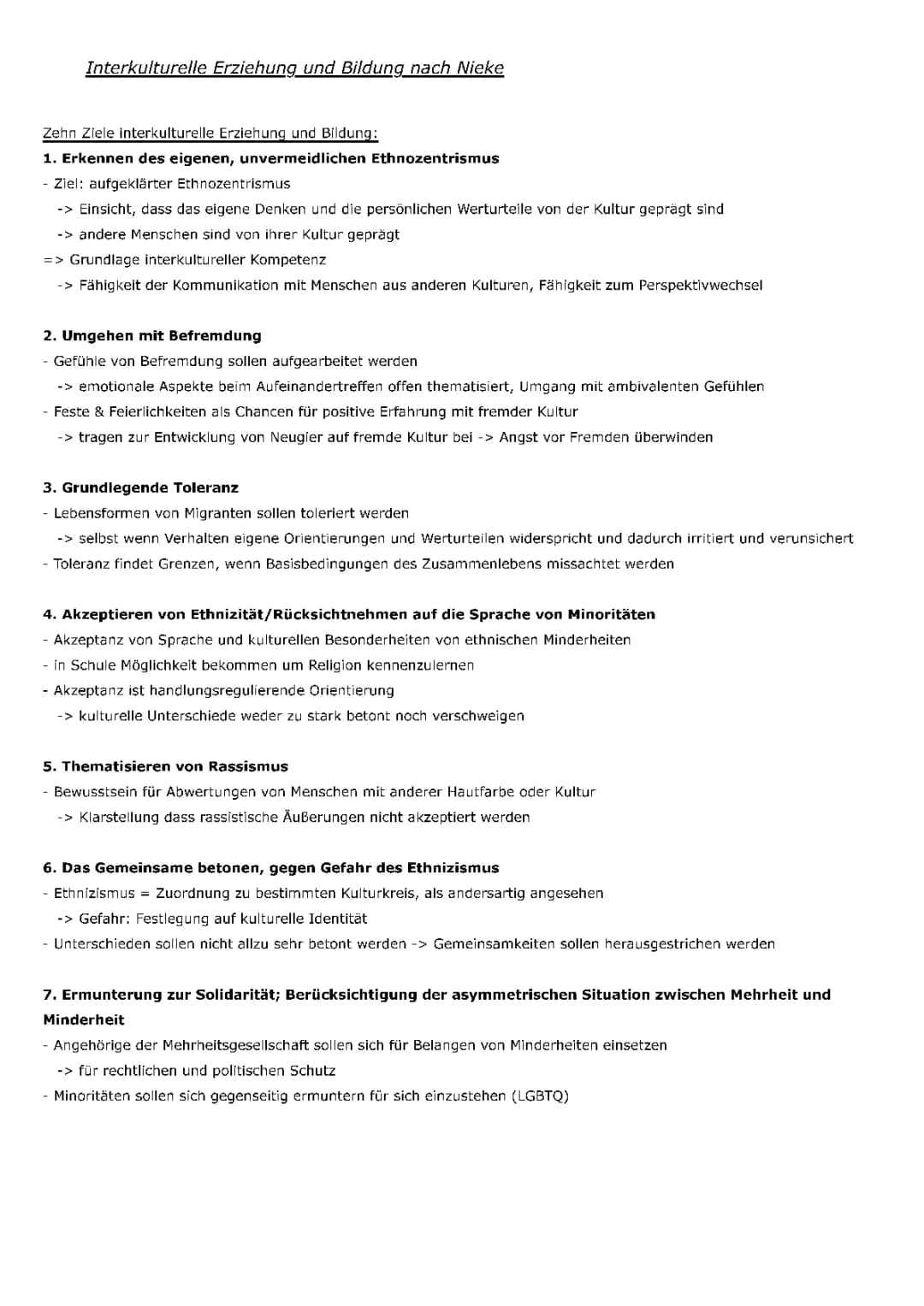 Nieke - interkulturelle Erziehung und Bildung 