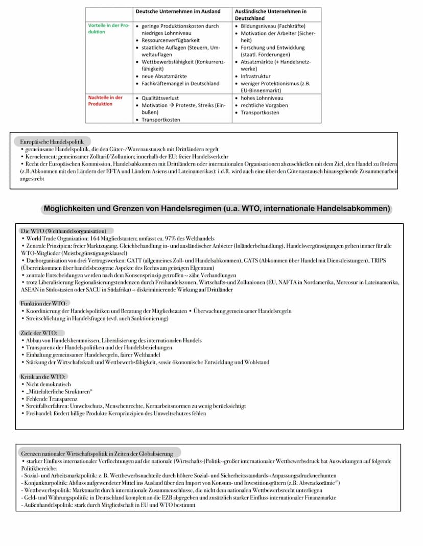 Freihandel:
• Ungehemmter Handel zwischen Volkswirtschaften, in welchen sich durch Arbeitsteilung und
freien Wettbewerb komparative Kostenvo