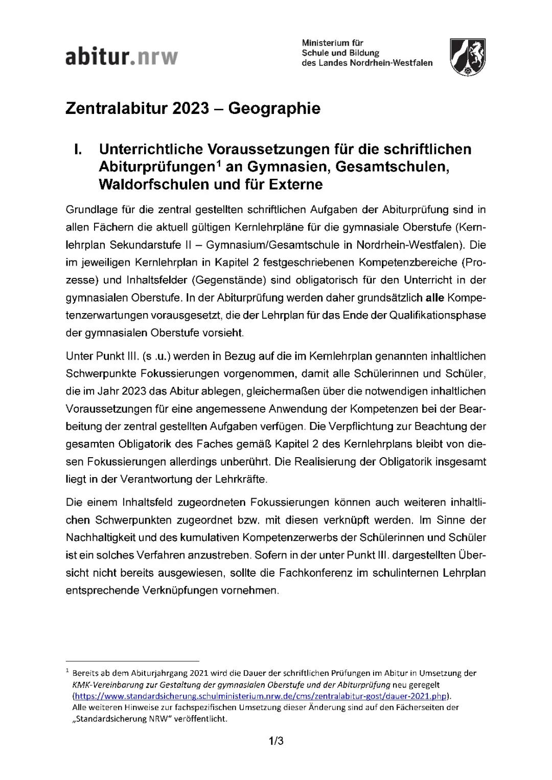 Erdkunde LK Abitur 2023 NRW: Klausuren, Lösungen und wichtige Infos!