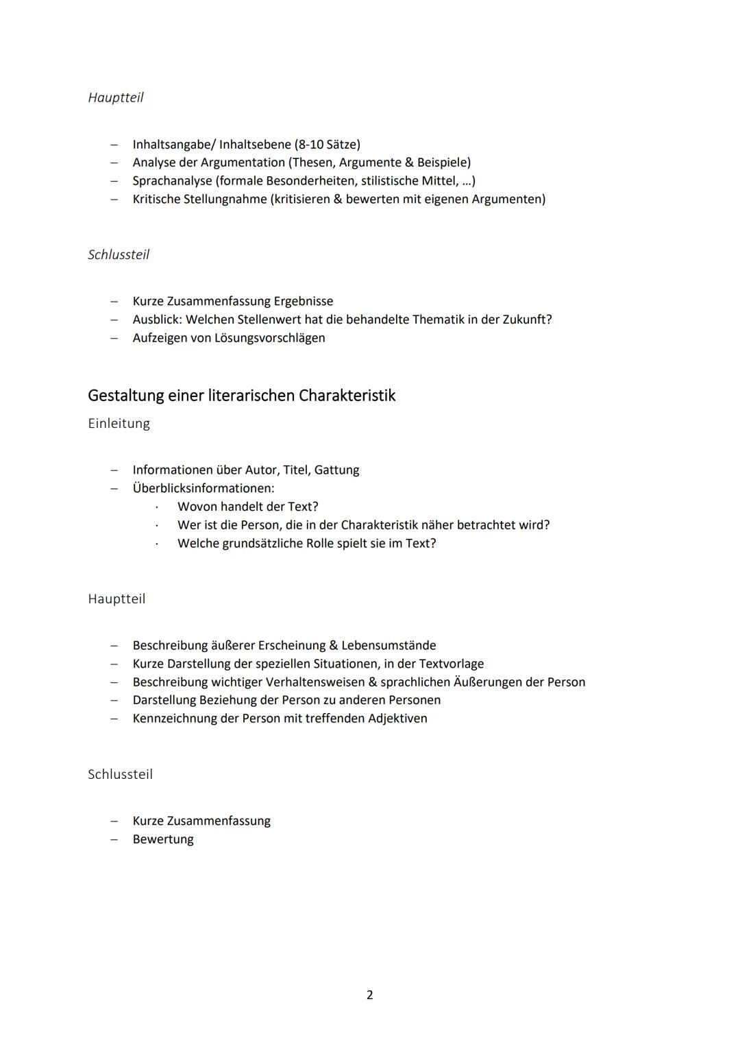 ÜBERBLICK AUFBAU VERSCHIEDENER TEXTARTEN
Analyse im Vorfeld
Mehrmaliges Lesen mit Randnotizen
Formale Besonderheiten (Reimschema, Metrum, St