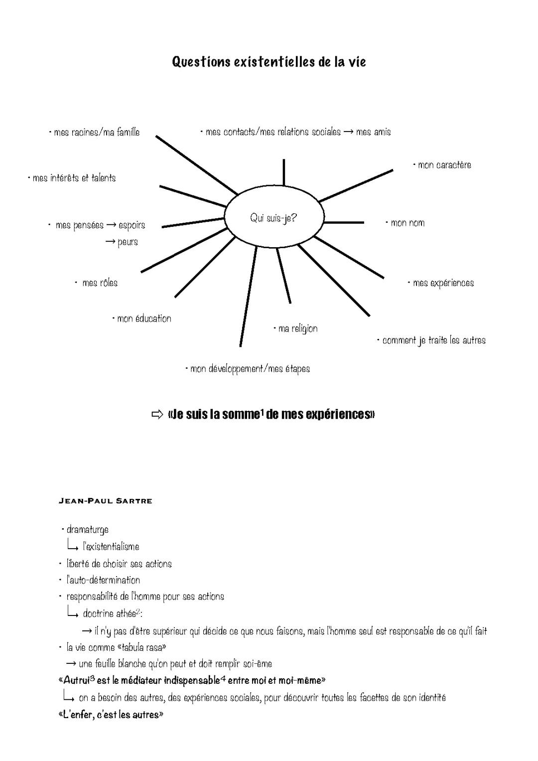 Jean-Paul Sartre: Questions de l'Existentialismus