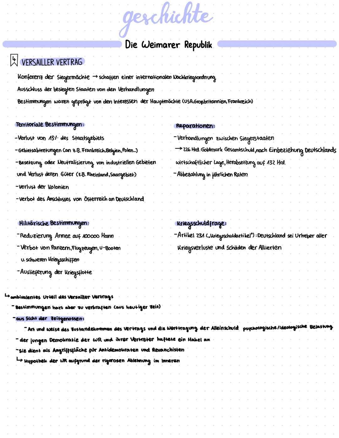 # geschichte

## Die Weimarer Republik

VERSAILLER VERTRAG

Konferenz der Siegermächte schaffen einer internationalen Nachkriegsordnung

Aus