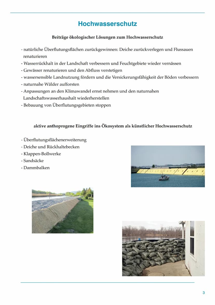 Hochwasser und Hochwasserschutz
Definition von Hochwasser
..natürliches immer wieder temporär auftretendes Naturereignis, bei dem Land bzw. 