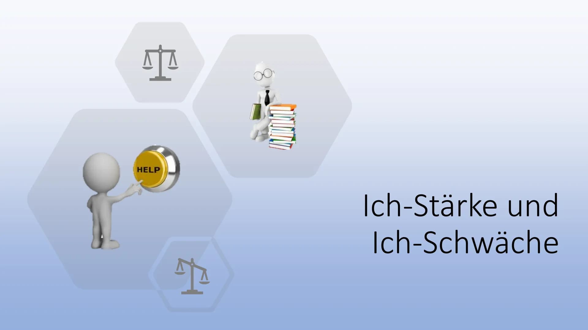 피스
HELP
스
10117
Ich-Stärke und
Ich-Schwäche Ich-Stärke:
立
• Im Freud´schen Persönlichkeitsmodell steht das Ich im Vordergrund.
• Es hat die 