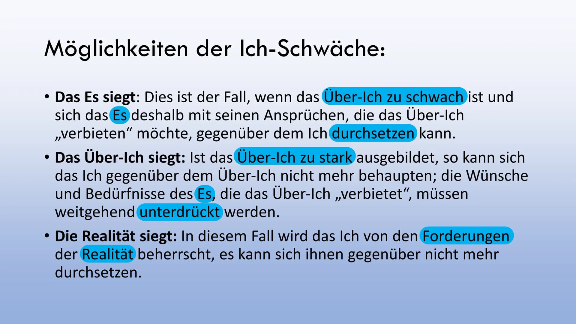 피스
HELP
스
10117
Ich-Stärke und
Ich-Schwäche Ich-Stärke:
立
• Im Freud´schen Persönlichkeitsmodell steht das Ich im Vordergrund.
• Es hat die 