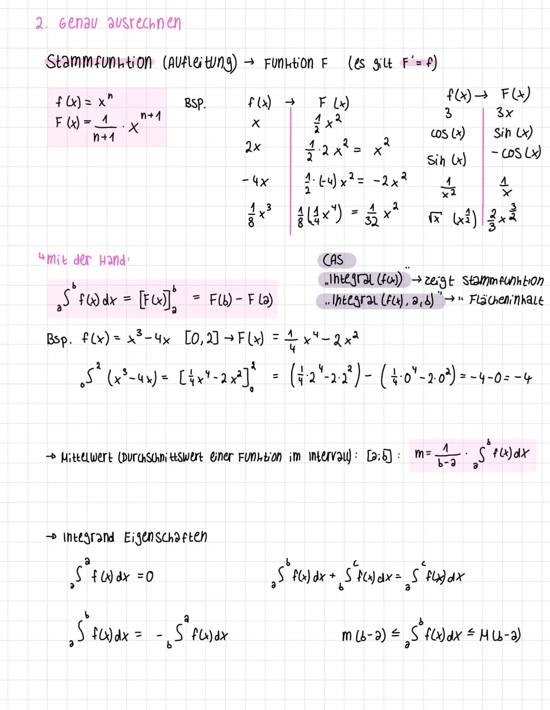 Ableitung (f'(x) zeigt Steigung von f(x))
Ableitungsregel
y = mx + b (lineare Funktion)
n
f (x) = x²
BSP. f(x)= x³
· f'(x) = n・x"
n-1
Potenz