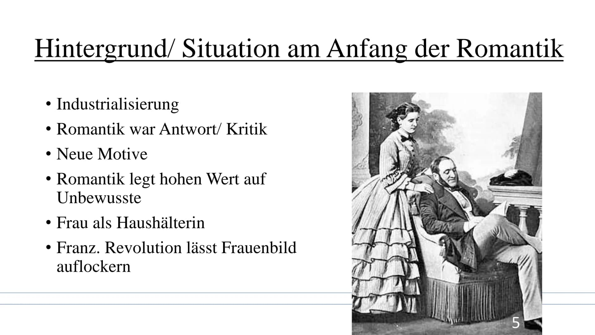 24
1
[₁
SAL
Die Frauen der Romantik
über Karoline von Günderode
9 Gliederung
Wiederholung Romantik
• Hintergrund/ Situation am Anfang der Ro