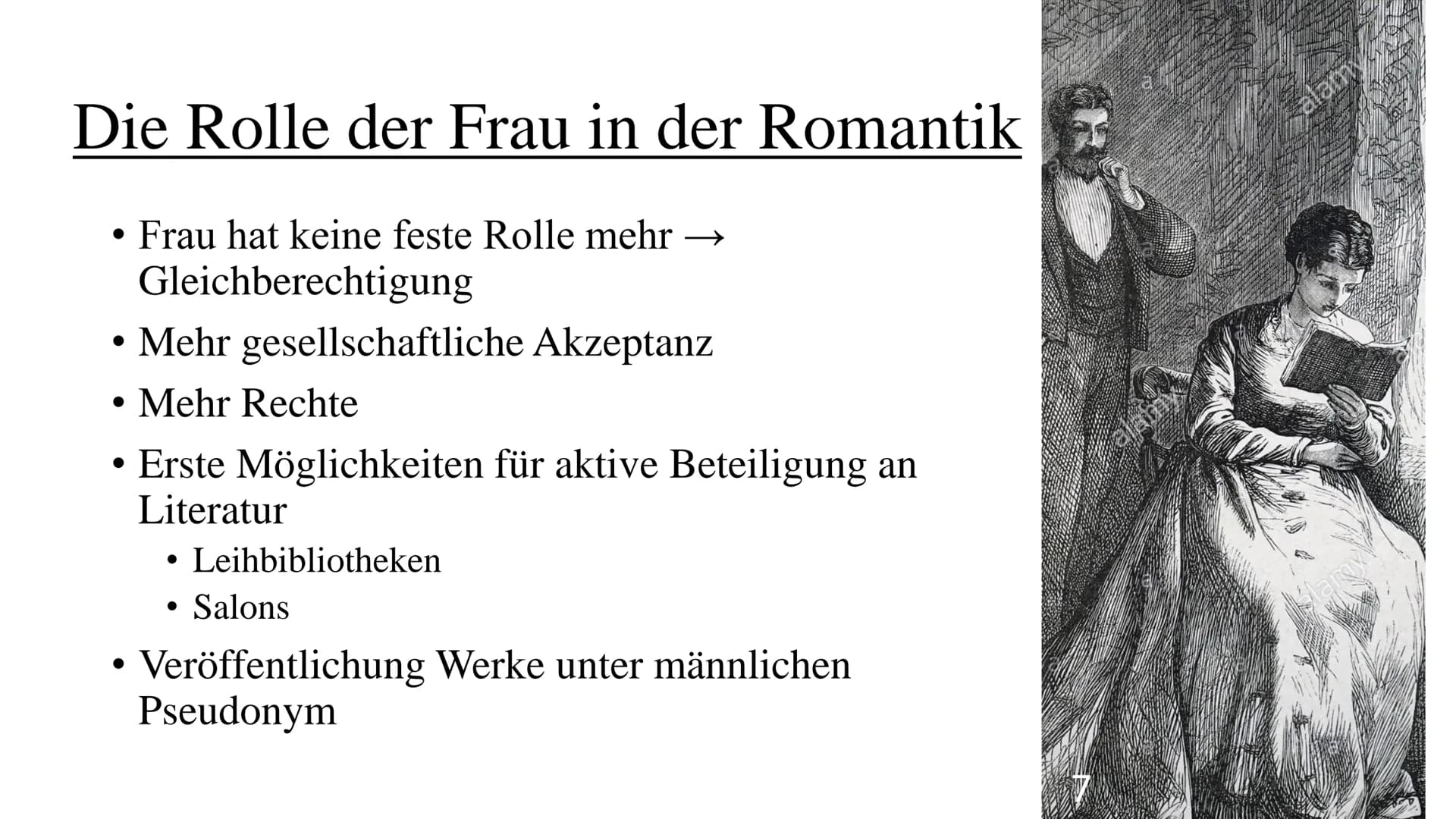 24
1
[₁
SAL
Die Frauen der Romantik
über Karoline von Günderode
9 Gliederung
Wiederholung Romantik
• Hintergrund/ Situation am Anfang der Ro